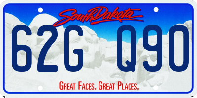 SD license plate 62GQ90