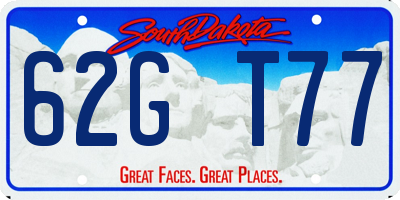 SD license plate 62GT77