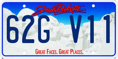 SD license plate 62GV11
