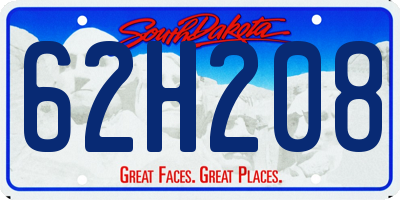 SD license plate 62H208