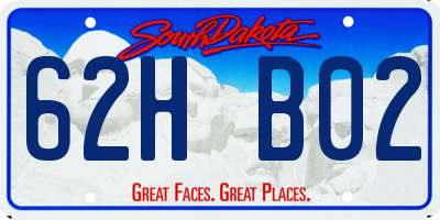 SD license plate 62HB02
