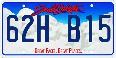 SD license plate 62HB15