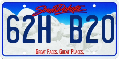 SD license plate 62HB20