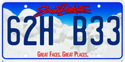 SD license plate 62HB33