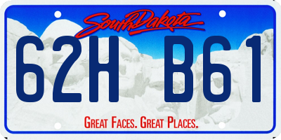 SD license plate 62HB61