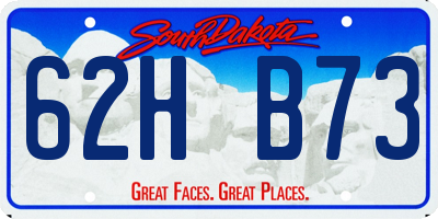 SD license plate 62HB73