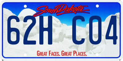 SD license plate 62HC04