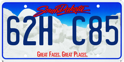 SD license plate 62HC85