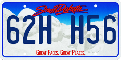 SD license plate 62HH56