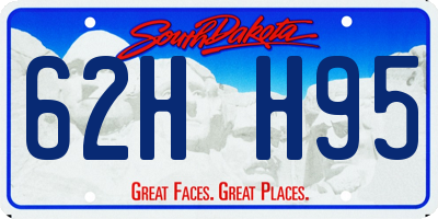 SD license plate 62HH95