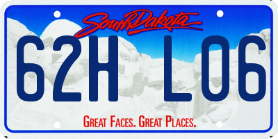 SD license plate 62HL06