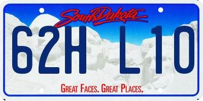 SD license plate 62HL10