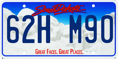 SD license plate 62HM90