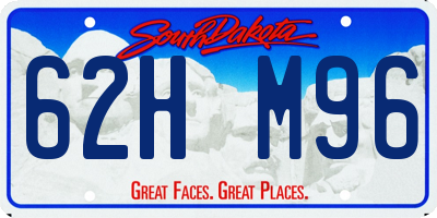 SD license plate 62HM96
