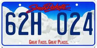 SD license plate 62HO24
