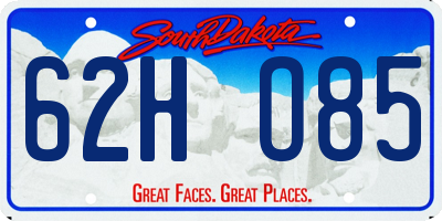 SD license plate 62HO85