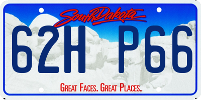 SD license plate 62HP66
