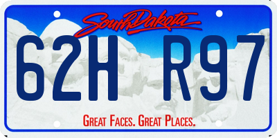 SD license plate 62HR97