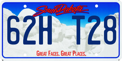 SD license plate 62HT28