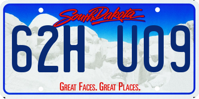 SD license plate 62HU09