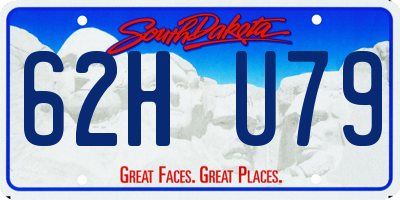 SD license plate 62HU79