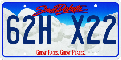 SD license plate 62HX22
