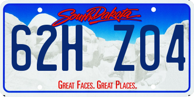 SD license plate 62HZ04