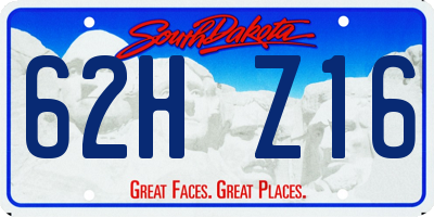SD license plate 62HZ16