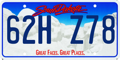SD license plate 62HZ78