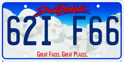 SD license plate 62IF66