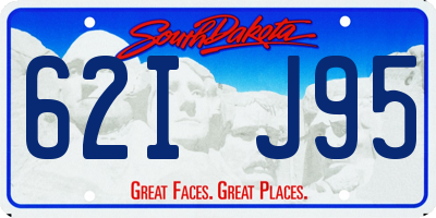 SD license plate 62IJ95