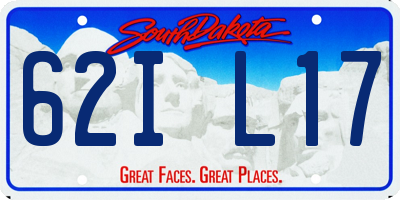 SD license plate 62IL17