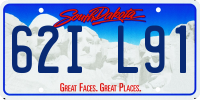 SD license plate 62IL91