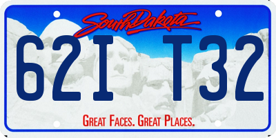 SD license plate 62IT32
