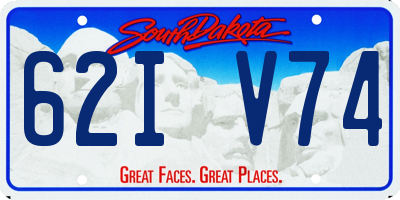 SD license plate 62IV74