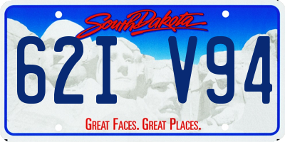 SD license plate 62IV94