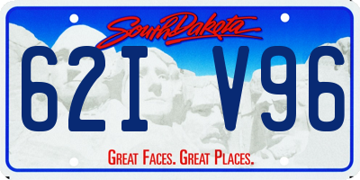 SD license plate 62IV96