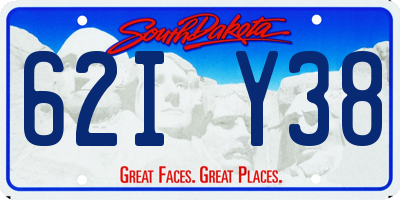 SD license plate 62IY38