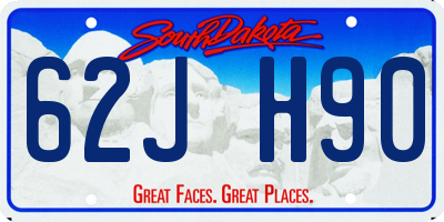 SD license plate 62JH90