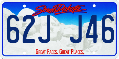 SD license plate 62JJ46