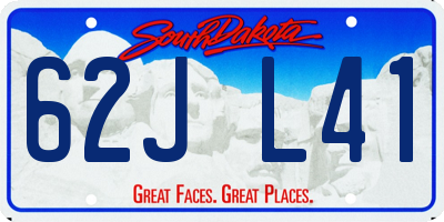 SD license plate 62JL41