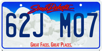 SD license plate 62JM07