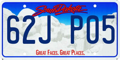 SD license plate 62JP05