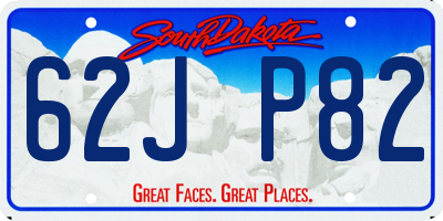 SD license plate 62JP82