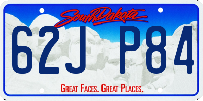 SD license plate 62JP84