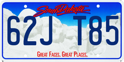 SD license plate 62JT85