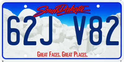 SD license plate 62JV82