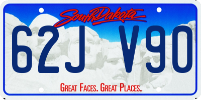 SD license plate 62JV90