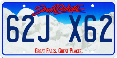 SD license plate 62JX62