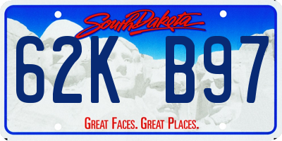 SD license plate 62KB97